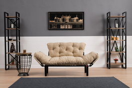 Atelier Del Sofa Nitta - Sofá-Cama de 2 Plazas en Crema